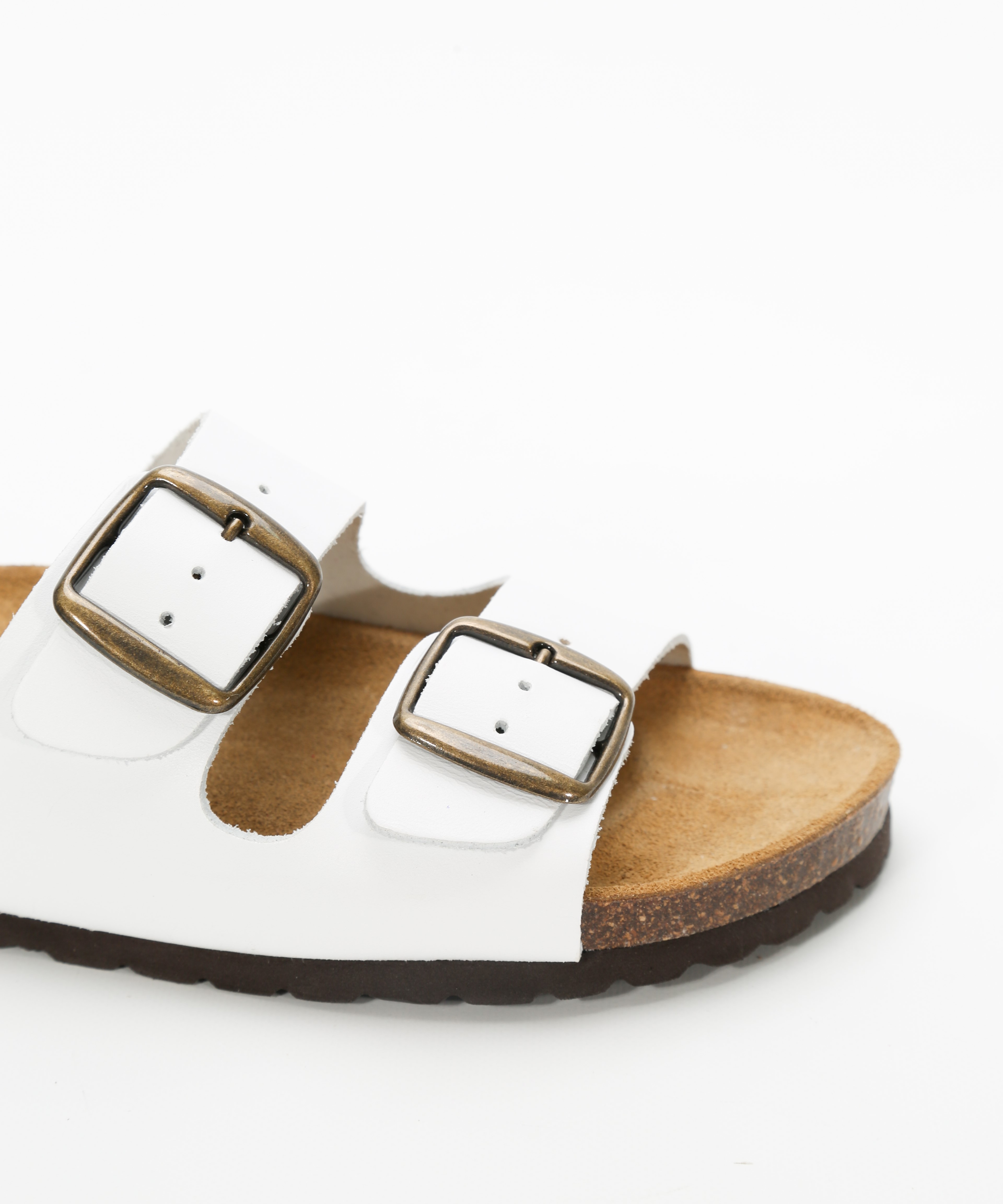 Sandalias de piel planas con hebillas  image number null